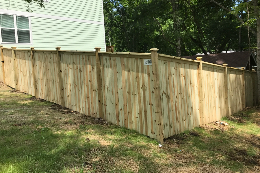 wooden fence installed 1